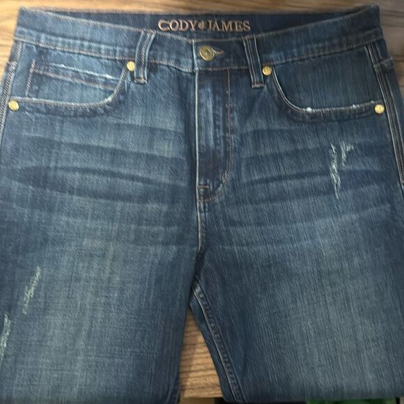 Cody James Men's Blue Denim Bootcut Leg Jeans - Picture 2 of 7